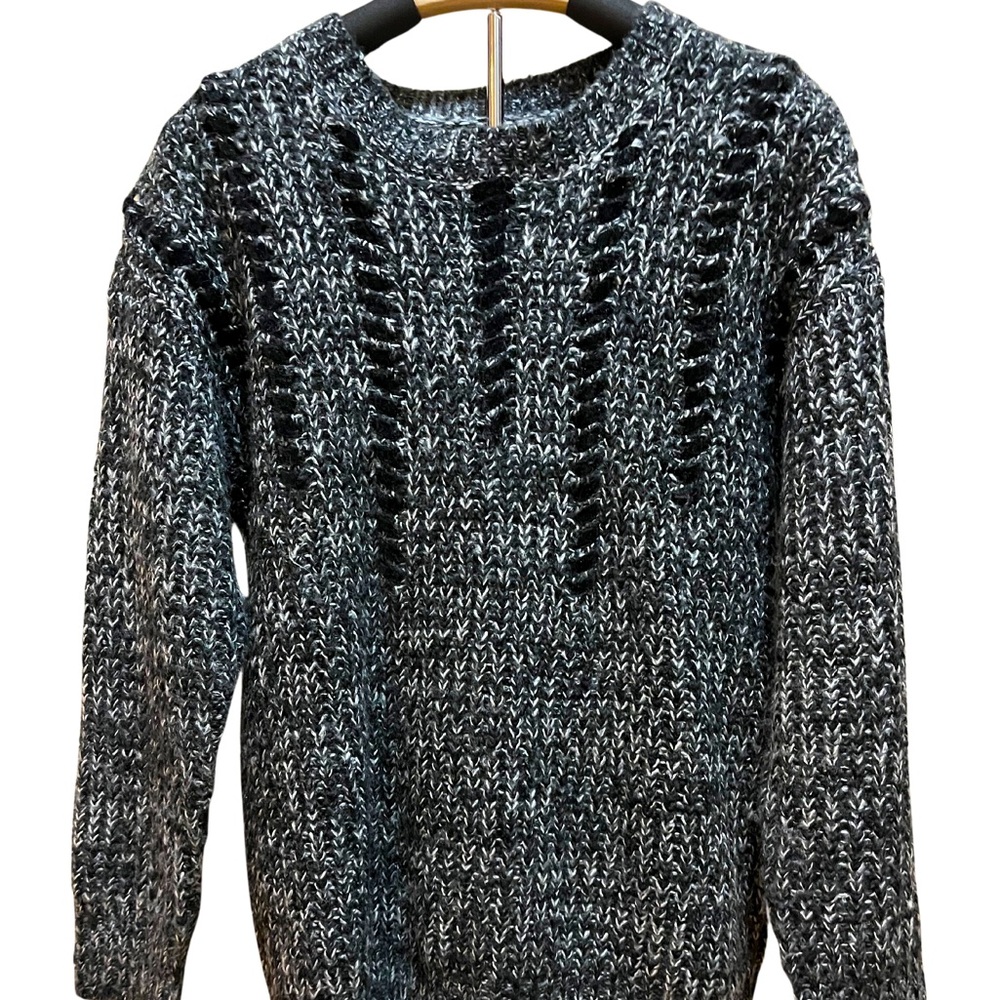GeeGee Black Laced Heathered Sweater
